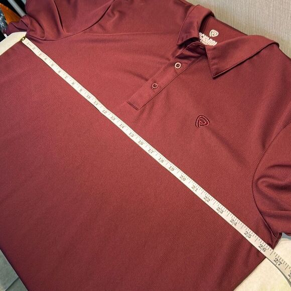Rock & Roll Denim Mens Polo Shirt Sz XXL Burgundy Maroon Short Sleeve - Picture 6 of 7